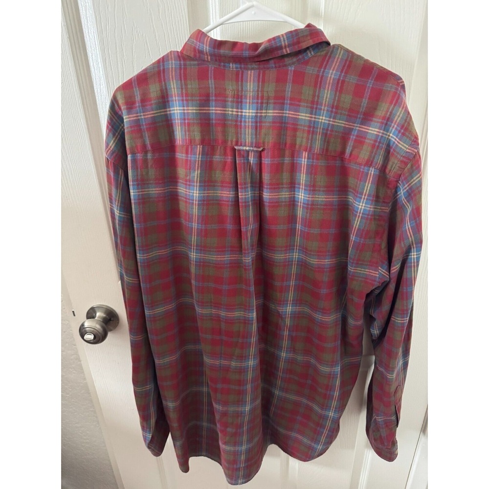 Vintage Nautica Denim Plaid Red Jean Retro 90s Men Sz L Made in USA - Picture 3 of 3